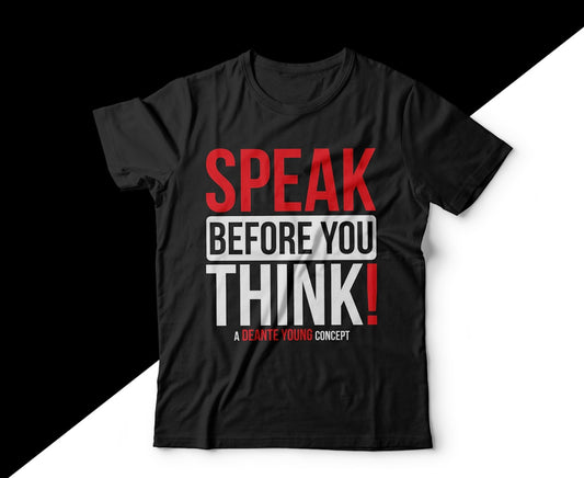 "Speak Before You Think!" Book Cover T-Shirt
